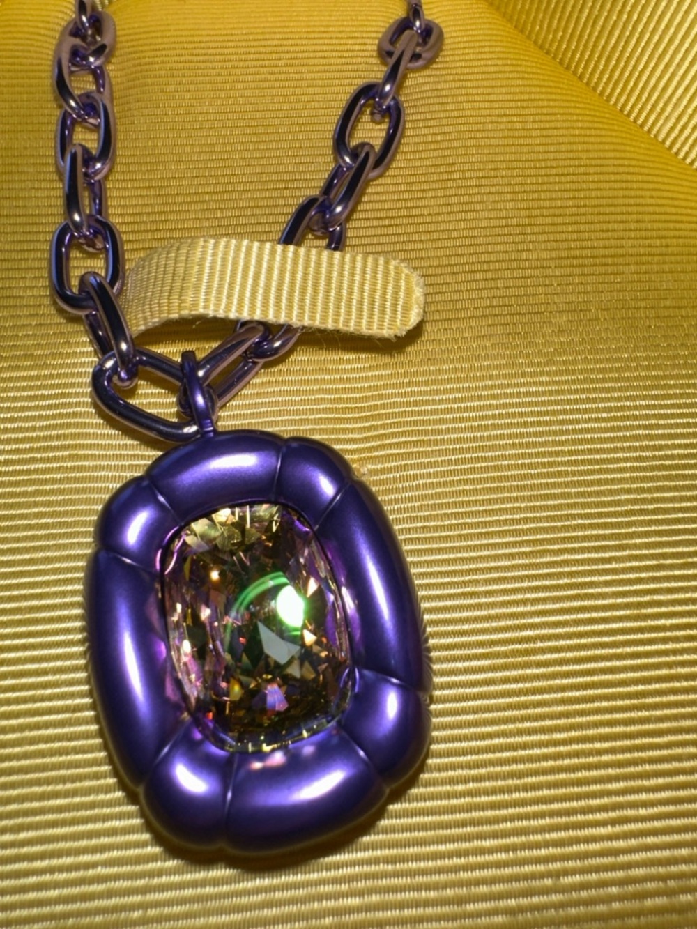Swarovski Dulcis Pendant Necklace (Article No. 5610290 IRIDESCENT PURPLE YELLOW - Picture 4 of 11